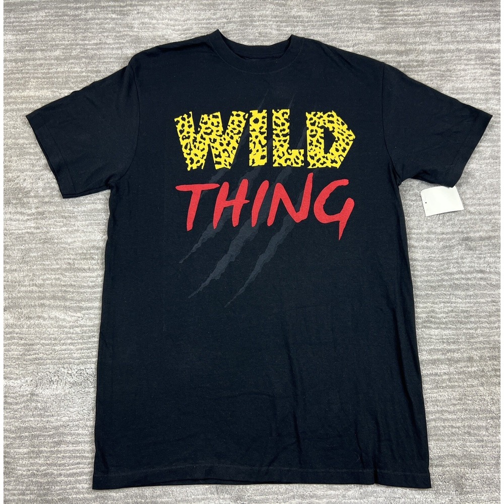 Unbranded T-Shirt Men 3XL Black Wild Thing Graphic Animal Print Short Sleeve Tee
